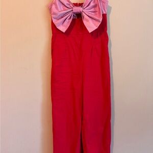 Anthropologie Vibrant Jumpsuit with Pink Accent